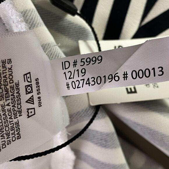 New Express Striped High Rise Wide Leg Culotte Pant Women's Size 10 - Picture 10 of 12